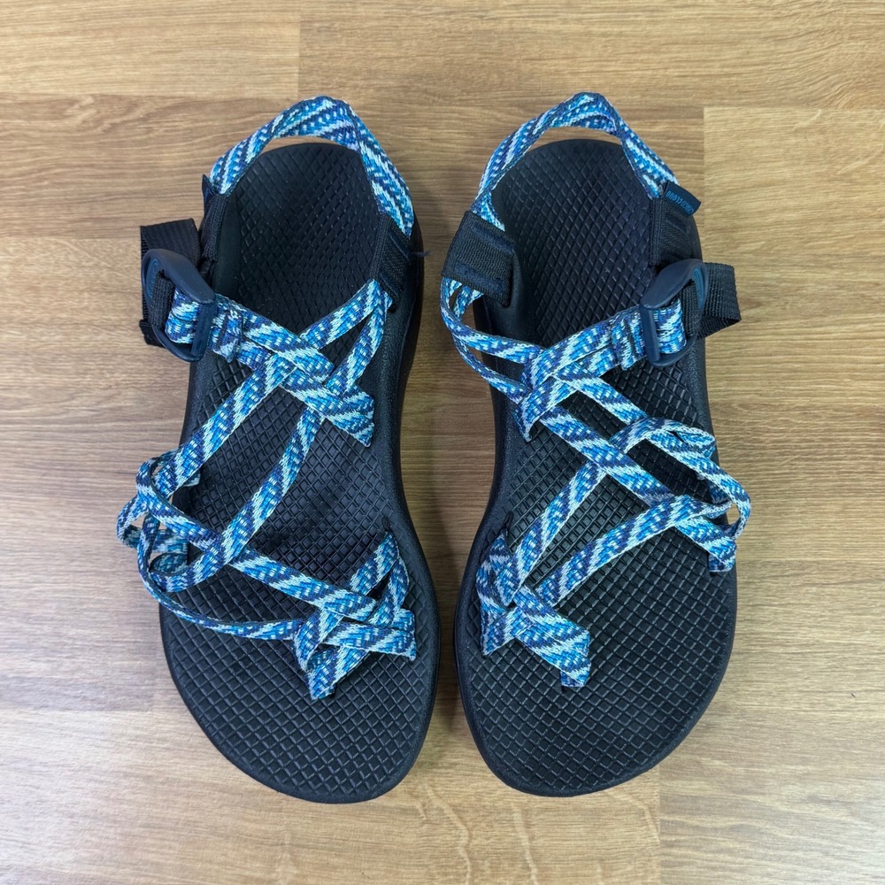 Chaco Z/Cloud 2 Blue Geometric Strappy‎ Size 6